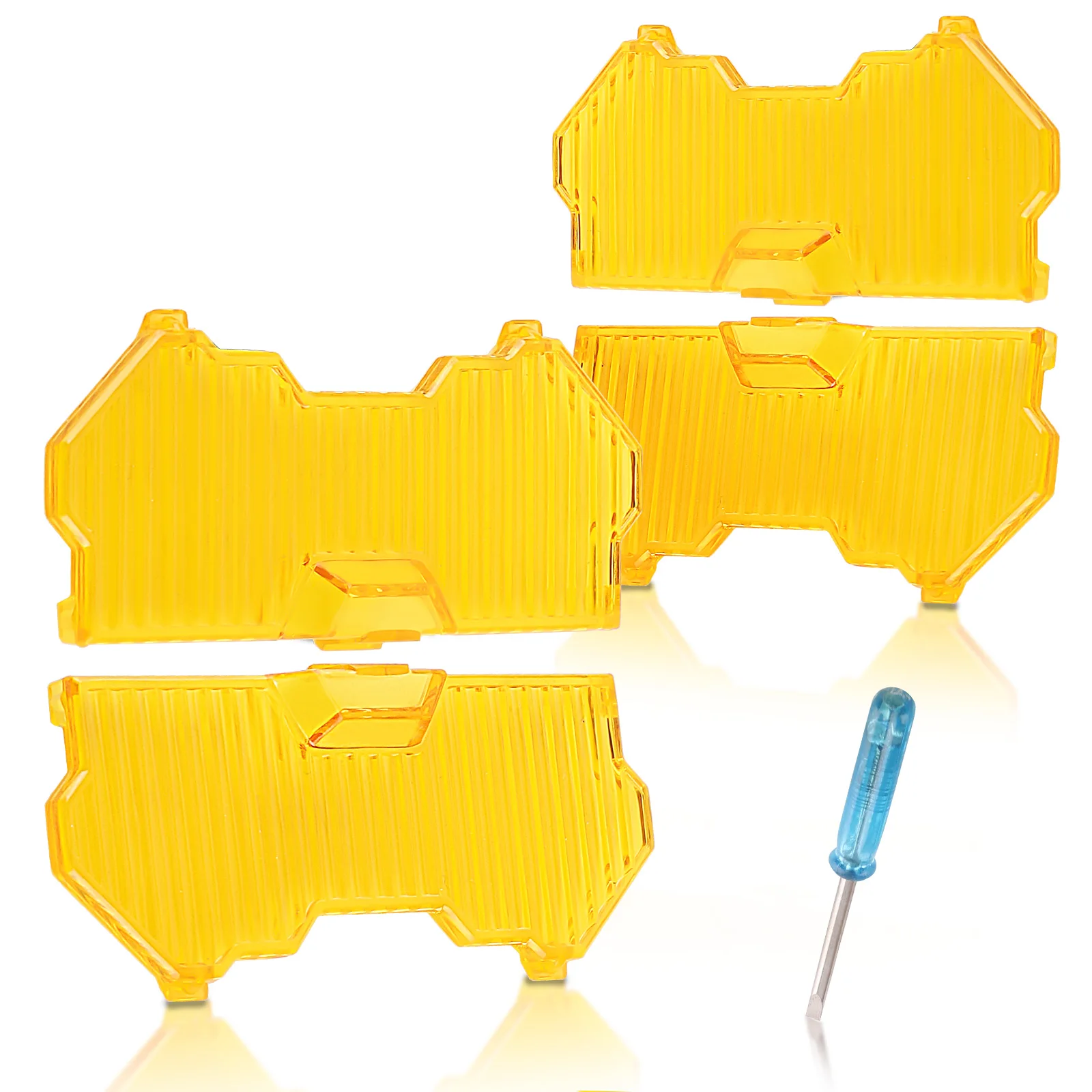 4x Driving Light Cover for MaXpeedingrods Crosshair Series 5inch Round LED Auxiliary Driving Lights Amber Color PC Material