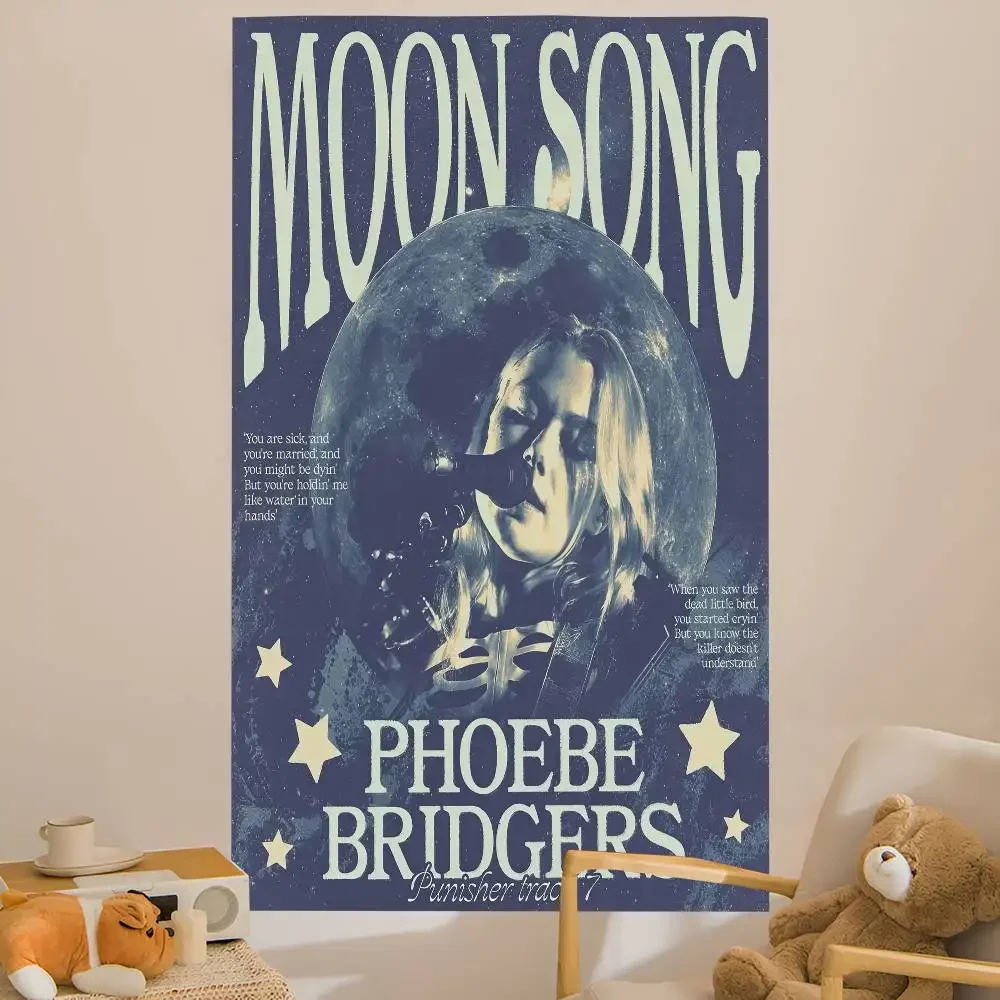 Phoebe Bridgers Music Album Printed Large Wall Tapestry Cheap Hippie Wall Hanging Bohemian Wall Tapestries Mandala Home Decor