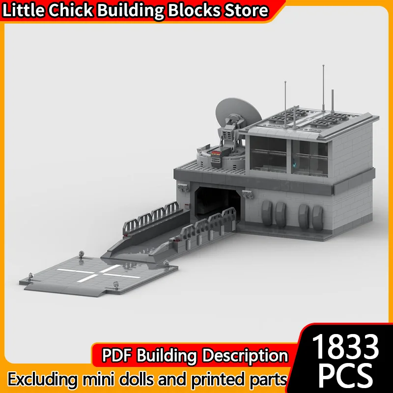 ชุดตัวต่อโมเดลอาคารเมือง รุ่น MOC พร้อมแท่นจอด ประกอบง่าย เหมาะสำหรับเด็ก เป็นของขวัญวันหยุด