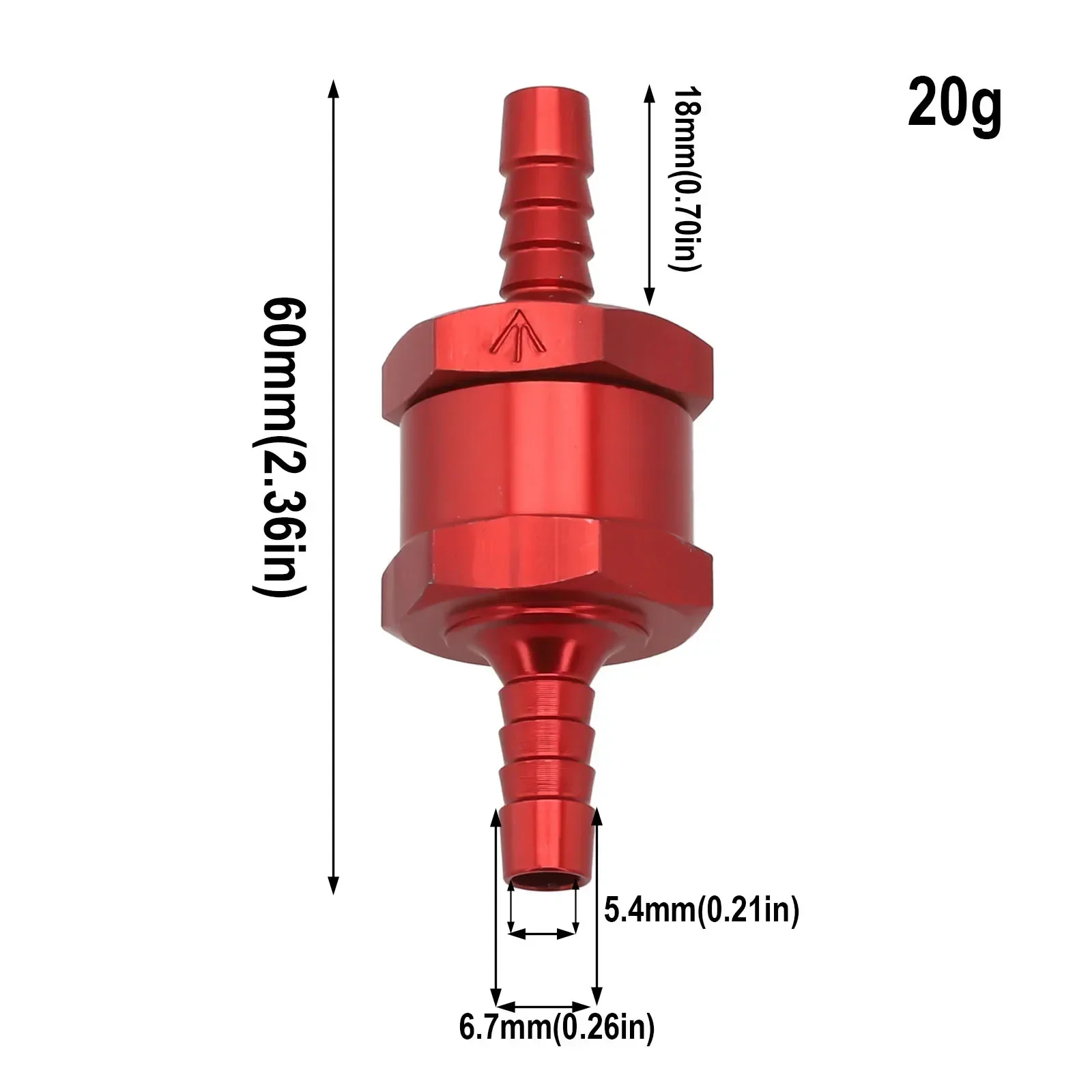 Aluminium Alloy One-Way Check Valve 6-12mm Fuel Non Return Check Valve Petrol Diesel For Car Automobile Oil Water Pumps