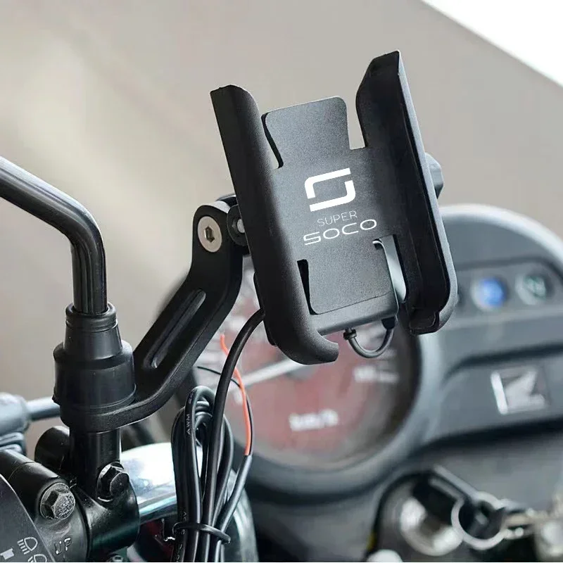

For SUPER SOCO CPx CUx CU TC 50/MAX/WANDERER TS TSX 1500 2019-2022 Motorcycle Handlebar Mobile Phone Holder GPS Stand Bracket