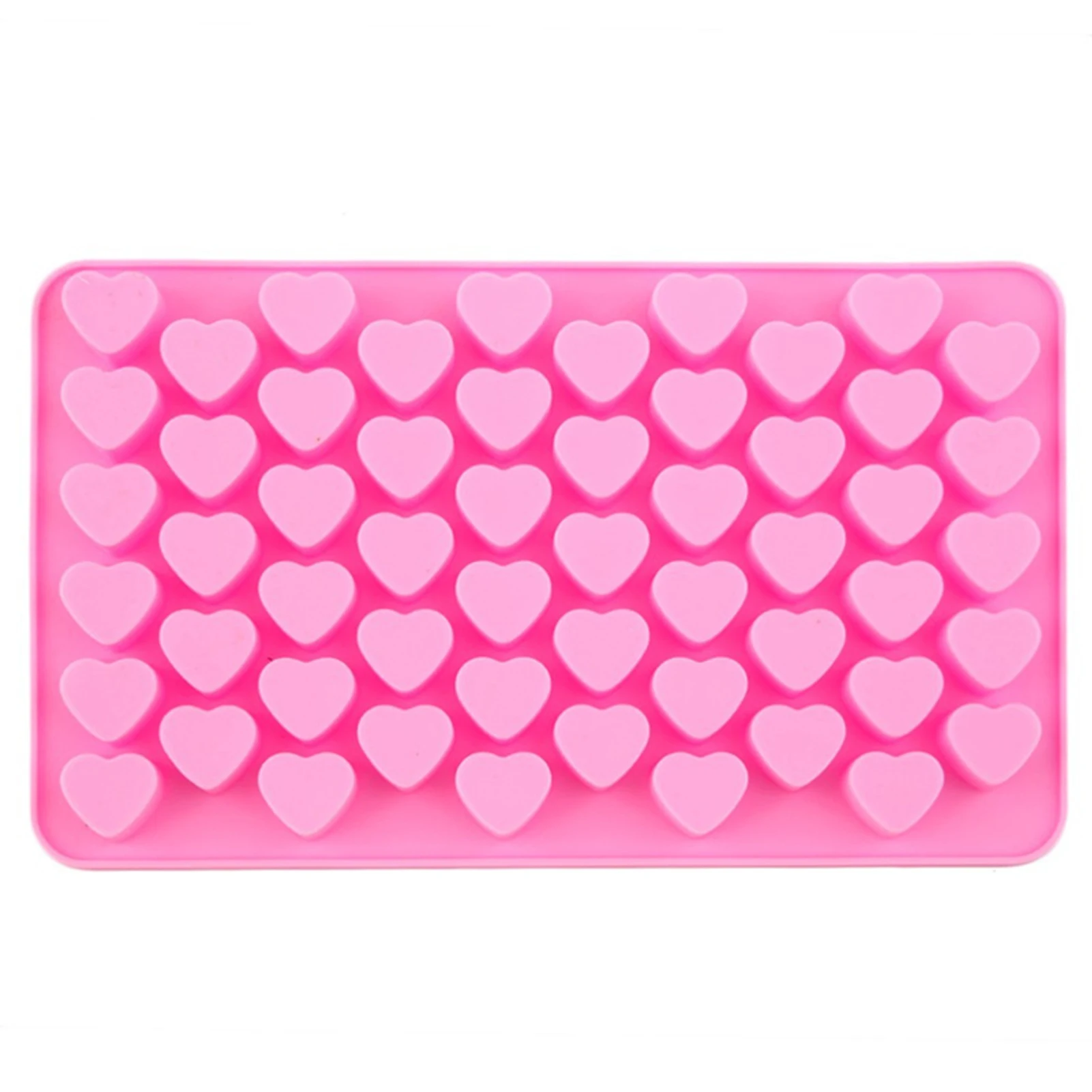 55 Cells Love Heart Baking Stencil DIY Craft Silicone Casting Die Soft Pan For Chocolate Soap Cake Puddings Candle