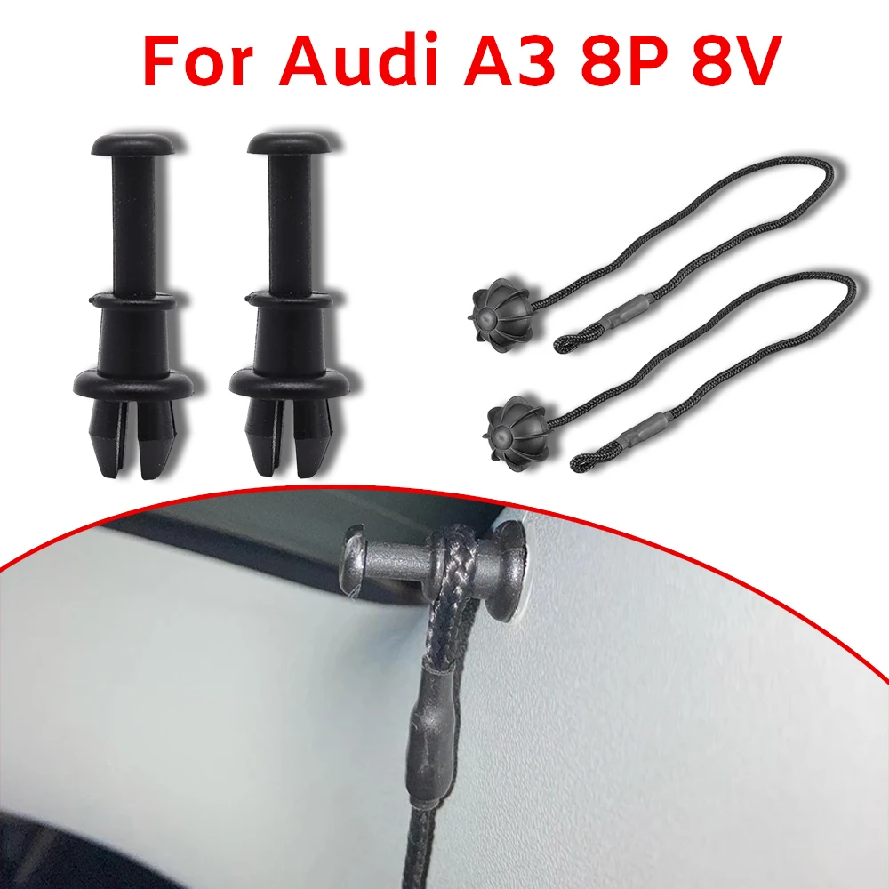 

For Audi A3 8P 8V 2003-2020 Q2 Q3 F3 Q5 8R Rear Trunk Parcel Shelf String Clips Holder Pivot Cord Hanger Accessories Car Parts