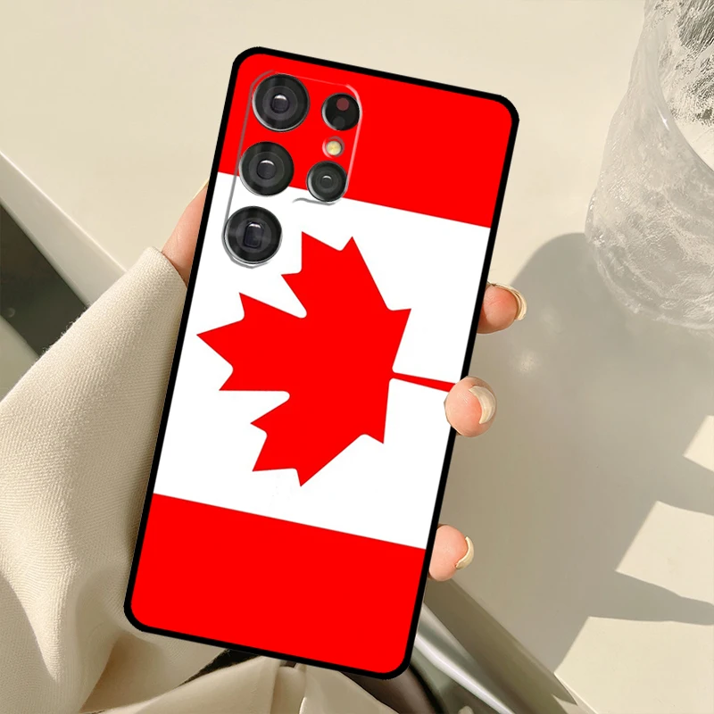 Canada Canadian Flag Case For Samsung Galaxy S23 S22 S21 Ultra Note 20 S8 S9 S10 Note 10 Plus S20 FE S21 FE Cover