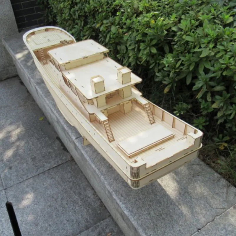 Model Kit Fujian Trawler Kit Wooden Structure Hand Assembled Model Kit Remote Control Boat