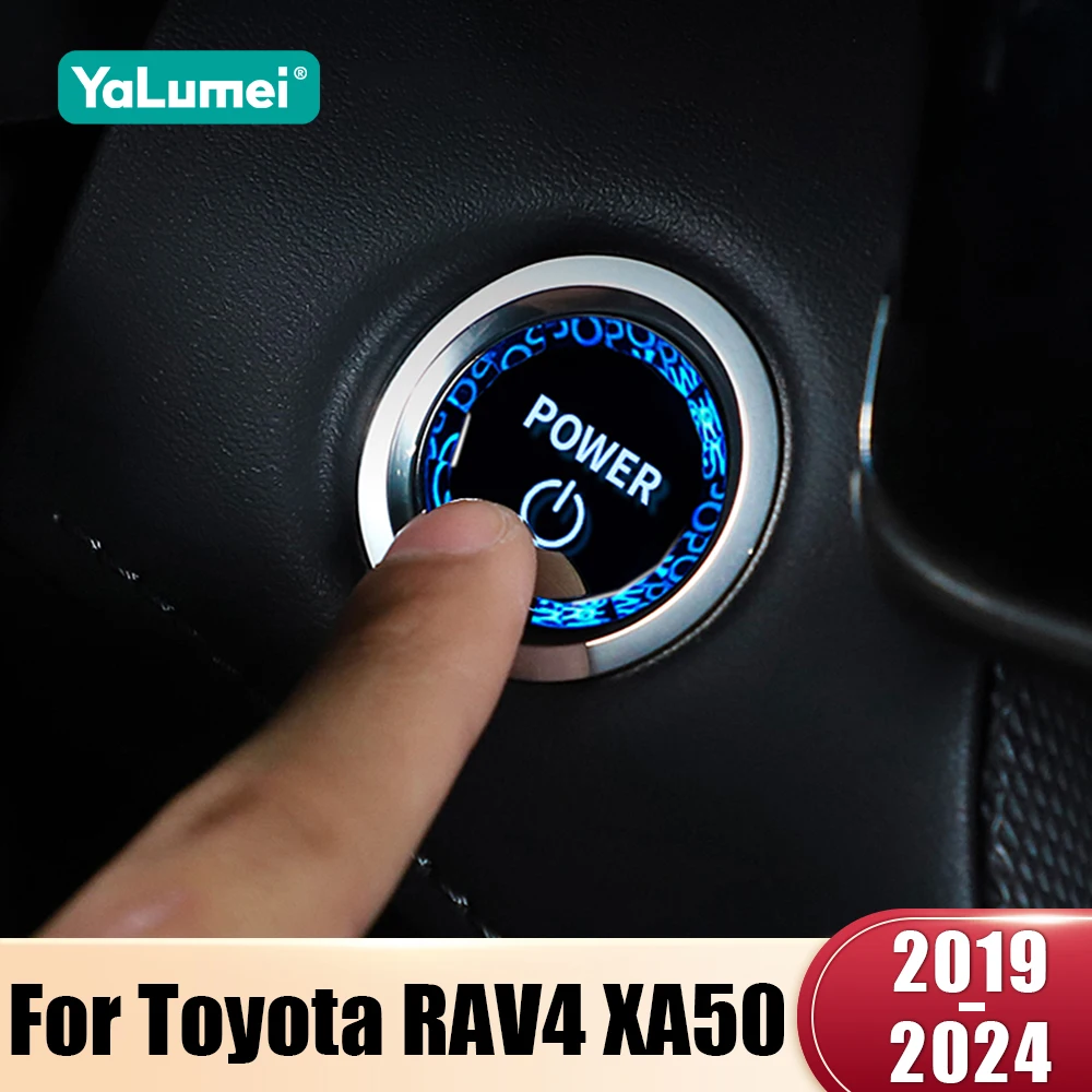 

For Toyota RAV4 XA50 2019 2020 2021 2022 2023 2024 RAV 4 Hybrid ABS Car Engine Push Start Stop Button Decoration Cover Case Trim