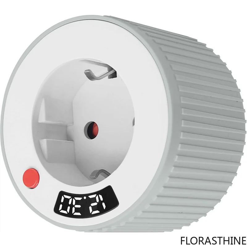 A27F-Countdown Timer Socket, Digital Timer Single Switch Rotating 15 Minutes to 24 Hours with Display LED EU Plug