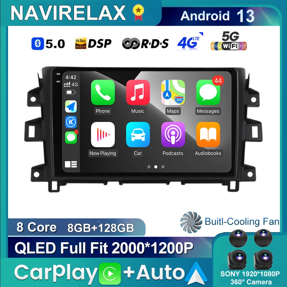 

Android 14 10.1" For 2011 - 2016 2017 Nissan NAVARA Frontier NP300 Multimedia Video Player Navigation GPS Carplay Auto DVD 4G