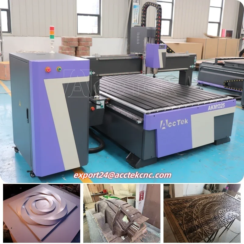 

CNC Wood Router 3 Axis 3kw 3.5kw Vacuum Working Table 1325 Cnc Router Small Business Kit CNC Milling Machine for Woodworking