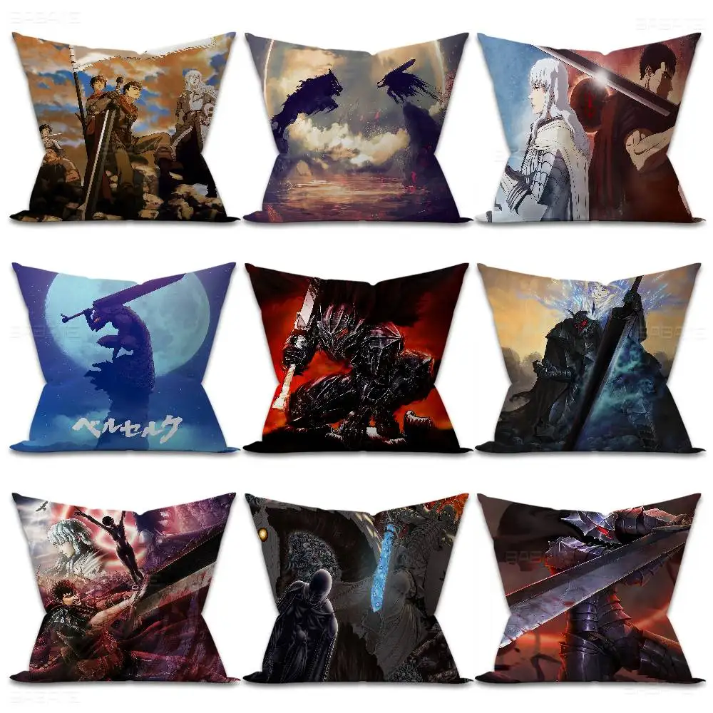 B-Berserk Guts Comic Anime Lucky Dragon pillow cover sofa cushion cover home room decoration children gift