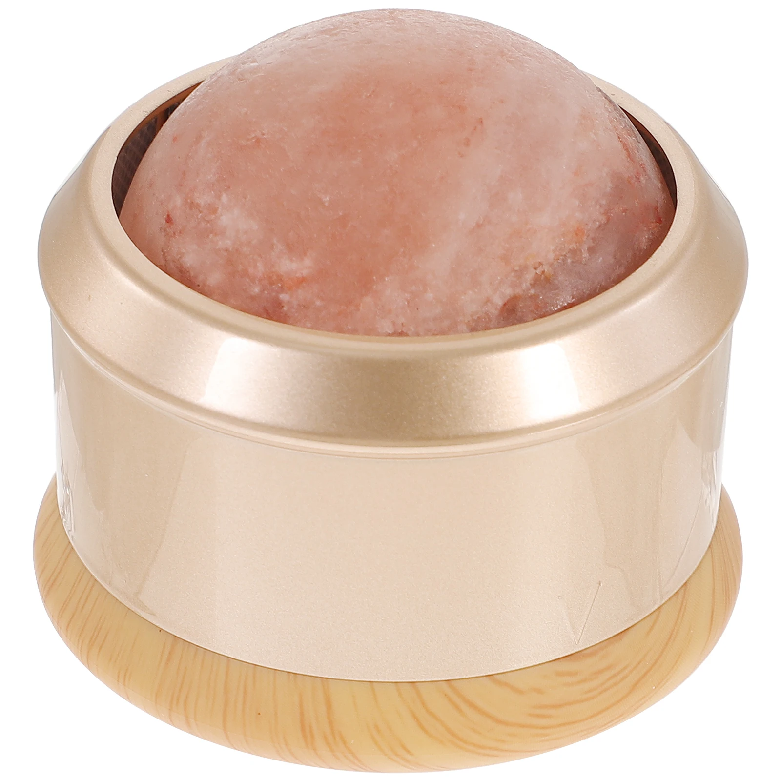 

Himalayan Salt Ball Roller Massage Tool for Face Body Spa Handheld Natural Massager Golden Promotes Blood Circulation Relieves