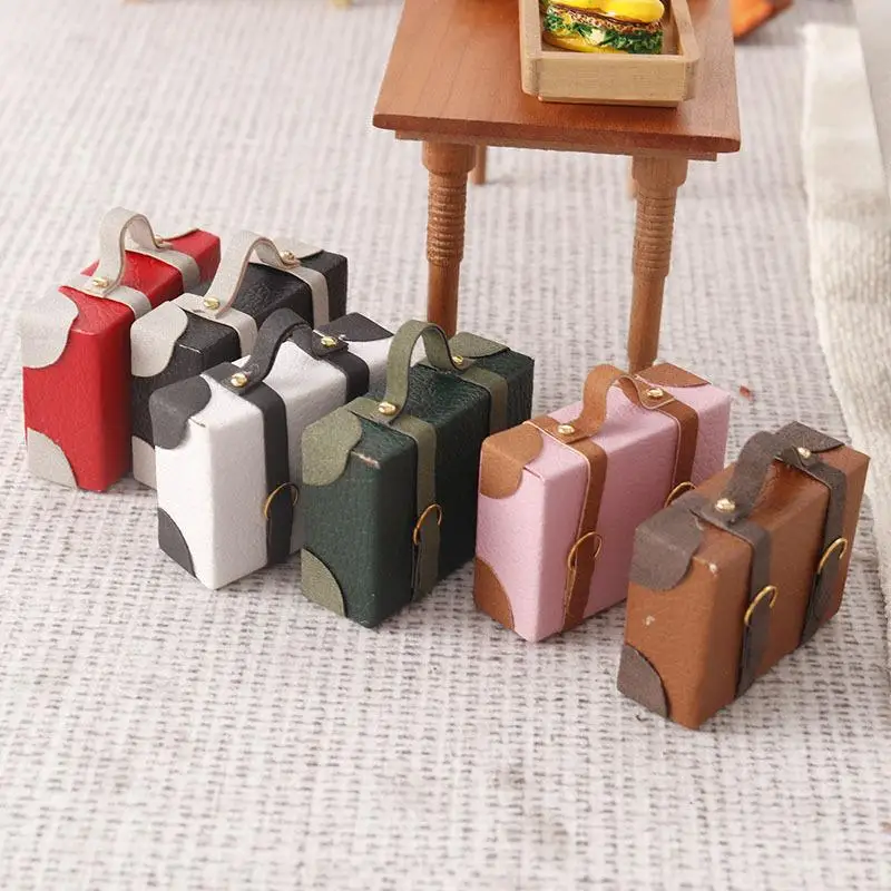 1:12 Dollhouse Miniature Briefcase Suitcase Model Decor Toy Doll House Accessories