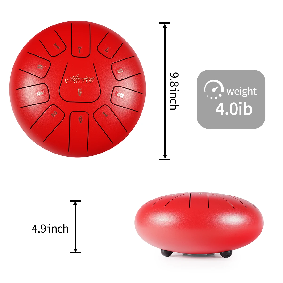 

Tongue Drum Musical Instrument 11 Note 10-inch Steel Tongue Drum Metal Percussion Instrument Factory Wholesale OEM
