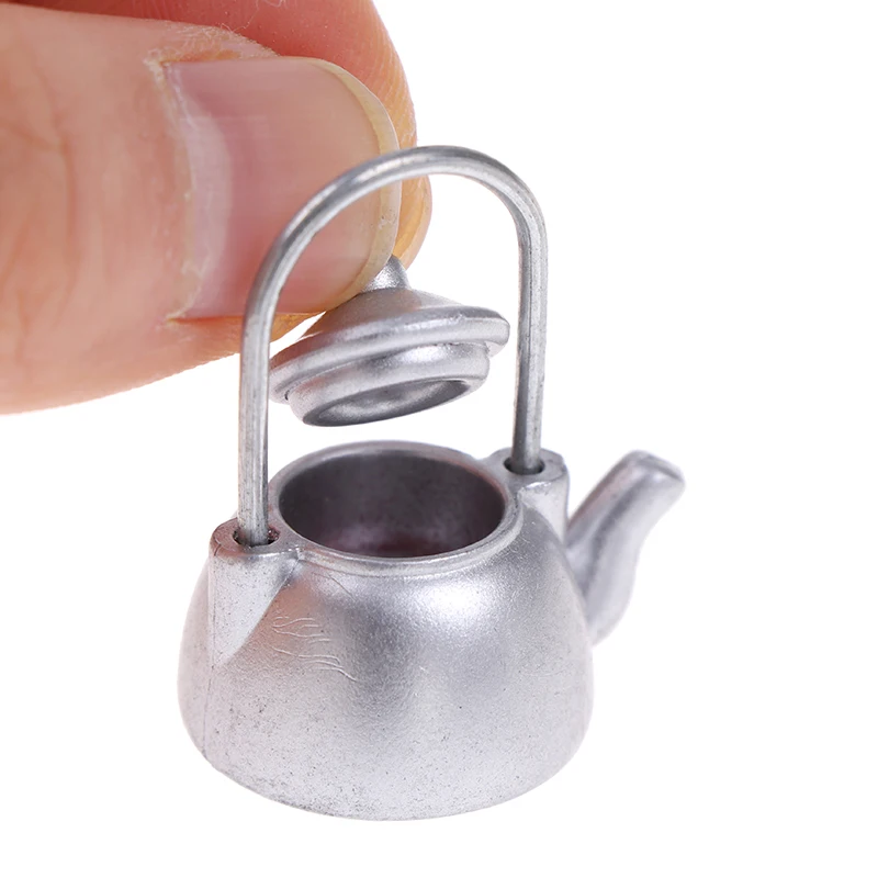 3 stks/set Poppenhuis Miniatuur Ketel Cups Model Mini Simulatie Vintage Scène Speelgoed Keuken Props Accessoires-Speelgoed