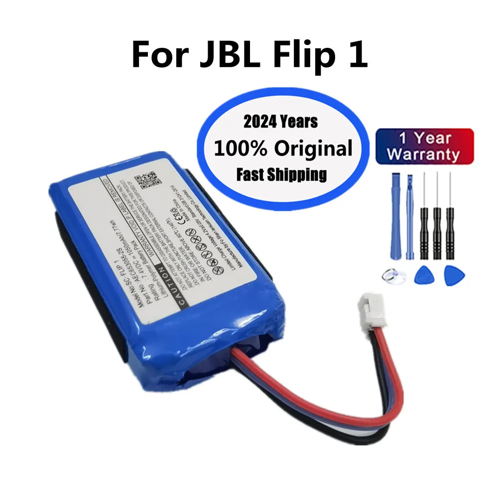 

2024 Years New Original Battery For JBL Flip 1 Flip1 1050mAh AEC653055-2S Wireless bluetooth Audio Speaker Battery Bateria