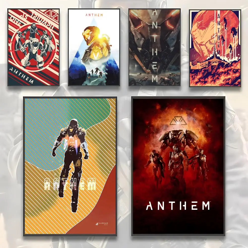 Poster Premium PP Wall Decal - Peel & Stick, HD Print, Waterproof Home Decor Javelins ARPG Game ANTHEM-Cool