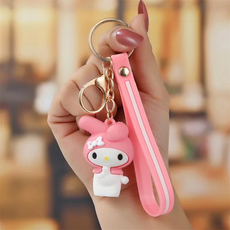14 Styles Kawaii Cinnamoroll Pompompurin My Melody Kuromi Xo Cute Car Anime School Bag Keychain