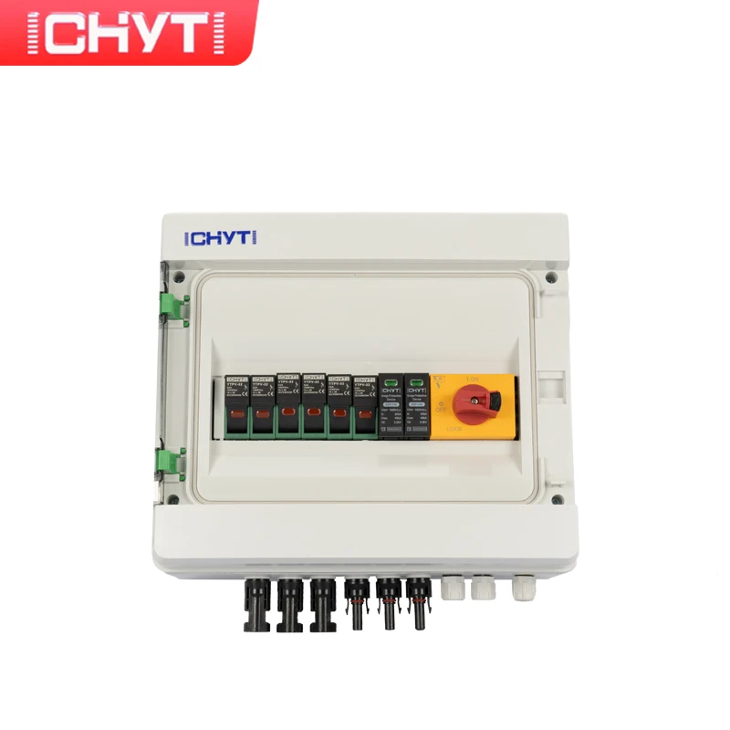 Imagem -02 - Chyt Impermeável Interruptor de Isolamento Exterior Corda Ip65 pv Solar Surge Lightning Protection dc Combiner Box 3-em1 1000v