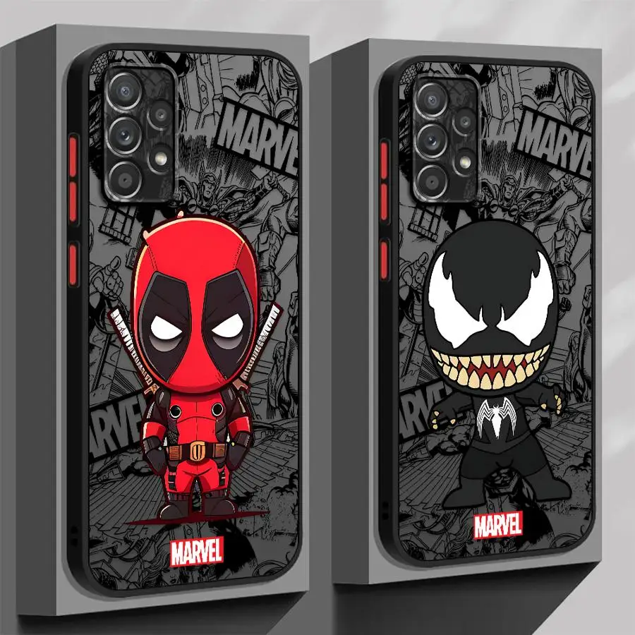 Case for Samsung Galaxy A55 5G A52 A54 A53 A51 A25 A24 A23 A35 A34 A33 A32 A16 A15 A14 Phone Cover Marvel Deadpool Groot - náhled 4