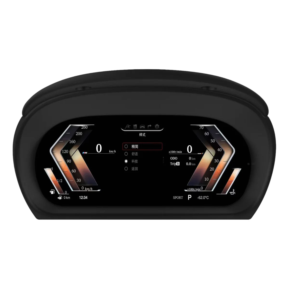 

Для BMW E90 E91 E92 E93 (2005-2012) — Обновленный 12,3-дюймовый цифровой ЖК-дисплей приборной панели (спидометр)