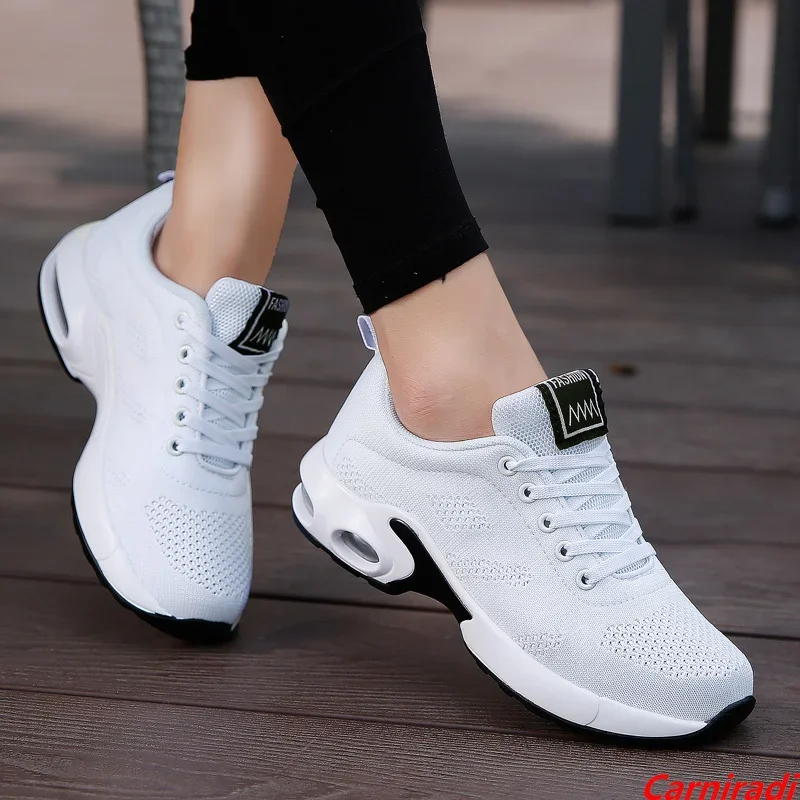 

High Quality Fashion Autumn Athletics Running Shoes Women Flying Weave Non-slip Casual Sneakers Ladies Cushioning Jogging Shoes