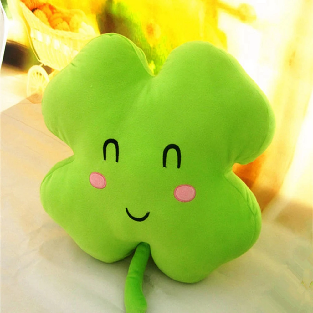 

40CM Four-leaf Clover Plush Toy Cute Lucky Grass Sofa Chair Cushion Sleeping Cushion Plant Doll Send Friends Birthday Gift