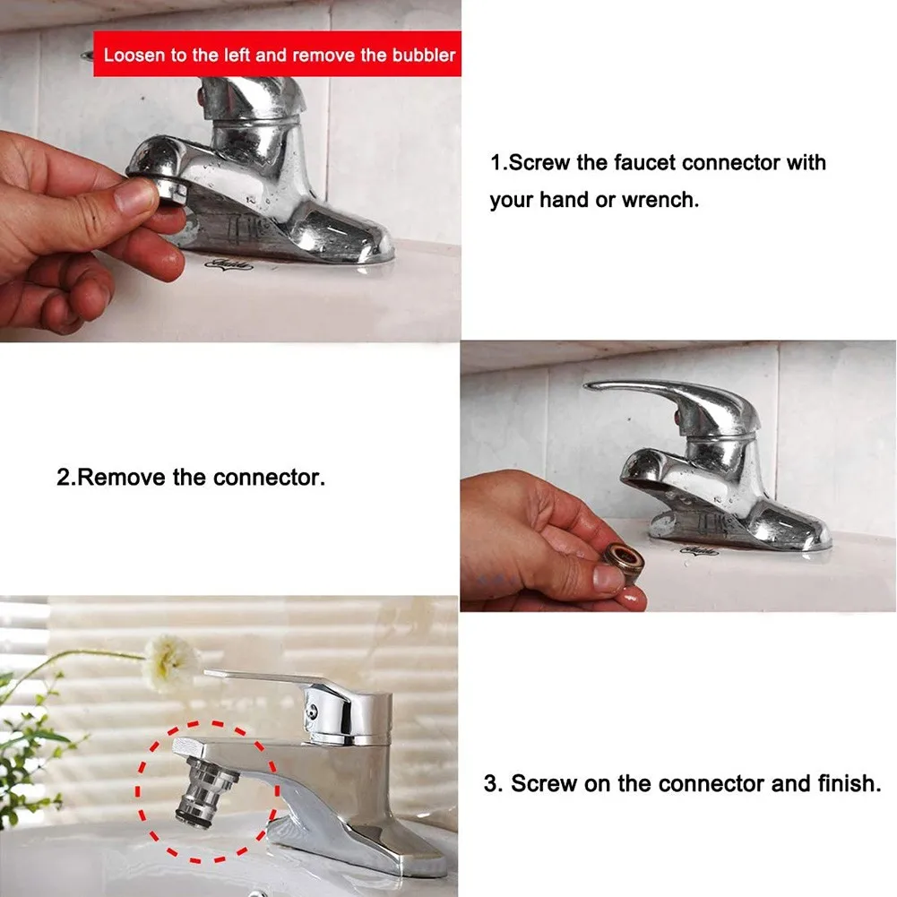 2pcs Brass Garden Hose Connectors M22 Female to For M24 Male Faucet Adapters for Easy Irrigation and Car Washing