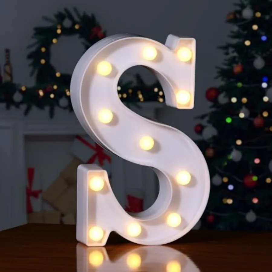 LED Letter Lights Sign Marquee Light Up Letters Sign for Night Light Wedding/Birthday Party Battery Powered Christmas Lamp Home