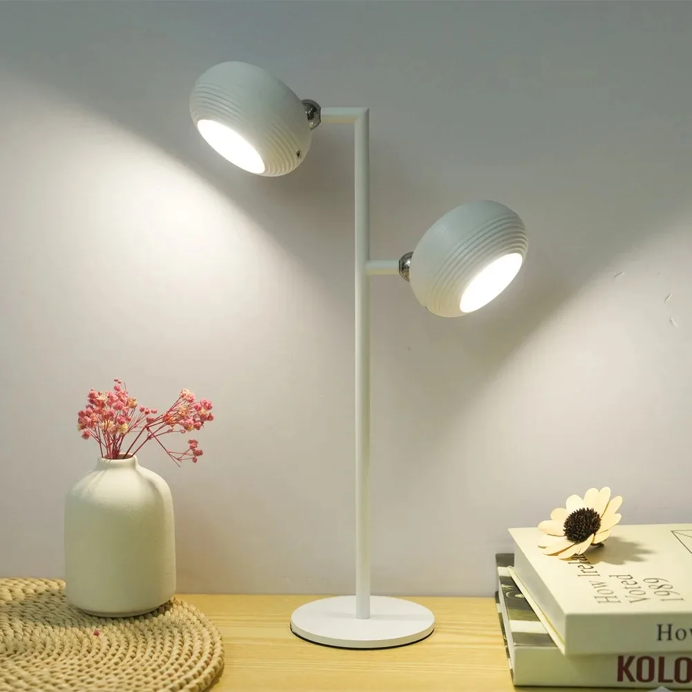 Magnetische bureaulamp, wandlamp, 360° °   roterende bureaulamp met draadloos opladen, aanraakbedlampje, afneembare lamp