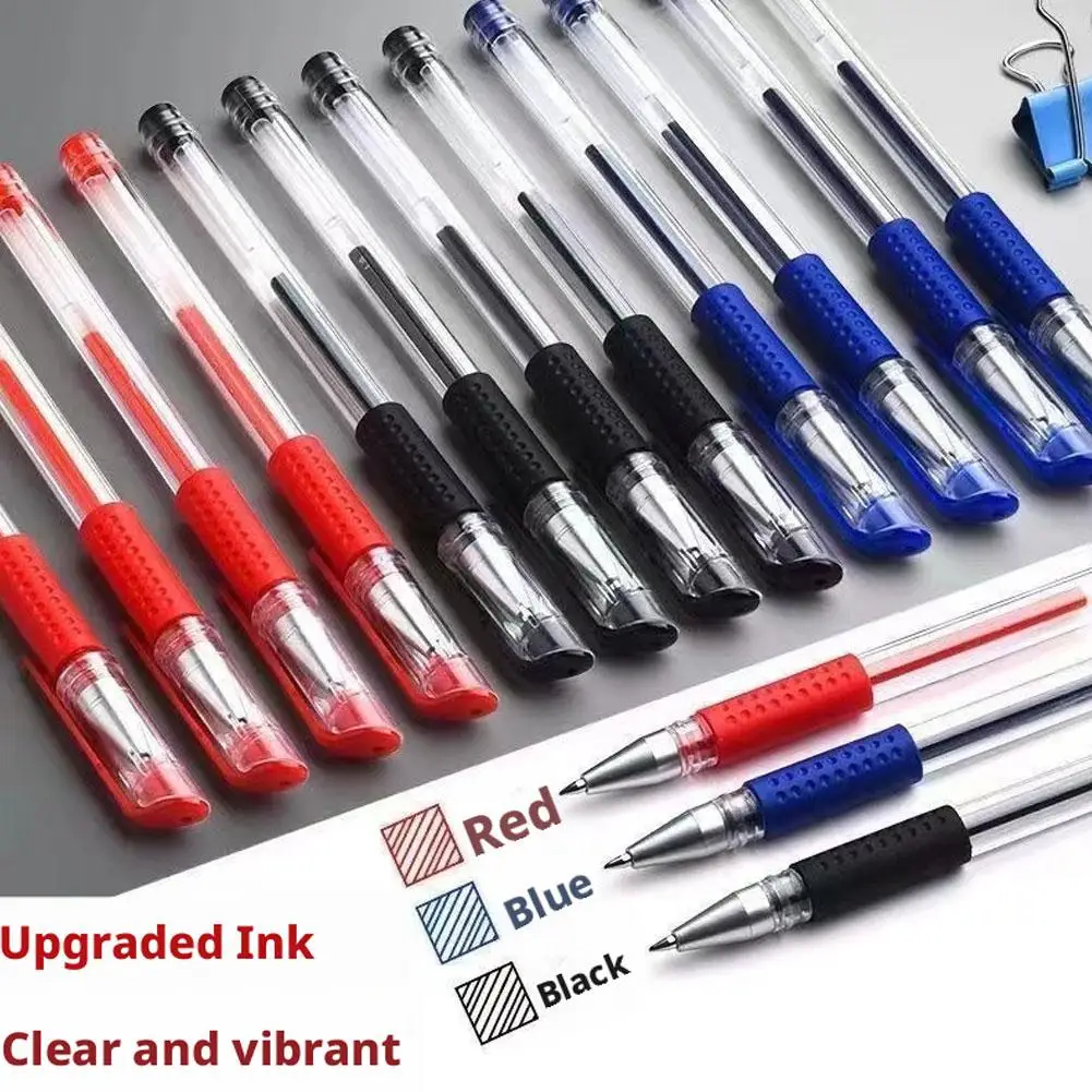 0.5mm Neutral Ballpoint Pen Set - Office Signature Black Blue Red Carbon Water-Based Ink Student Writing Tool