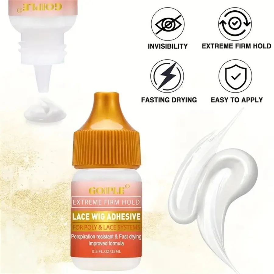 Christmas Lace Wig Styling Small Size Set Invisible Waterproofing Wig Adhesive Melting Spray & Smooth Wax Stick Edge Control Gel