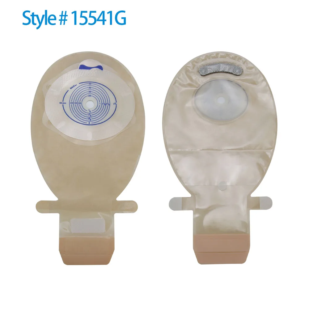 

15541G One Piece Ostomy Drainable Pouches for Colostomy Ileostomy Stoma Care, Odor Resistant, Cut to Fit Pouch System