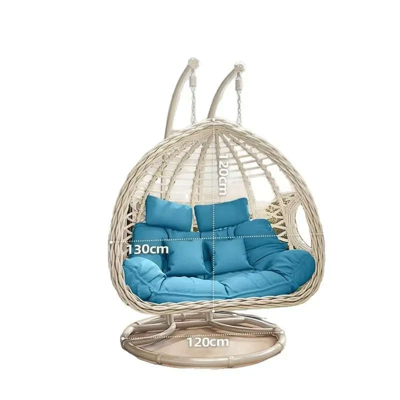 Romantic Hanging Rattan Chair Cradle Hammock Balcony Swing Outdoor Adult Rocking Chair Indoor Lazy Bird Nest Seat