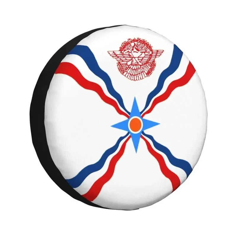 

Assyrian Suryoyo Flag Spare Tire Cover For Pajero Syriac Aram SUV RV 4WD Car Wheel Protectors Accessories 14" 15" 16" 17" Inch
