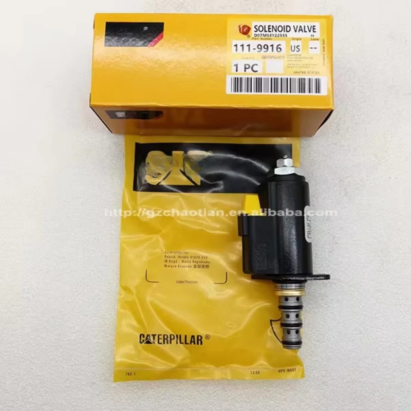 Excavator spare parts KCAT 307D 308D 311B excavator solenoid valve 111-9916 engine parts 1119916 solenoid valve