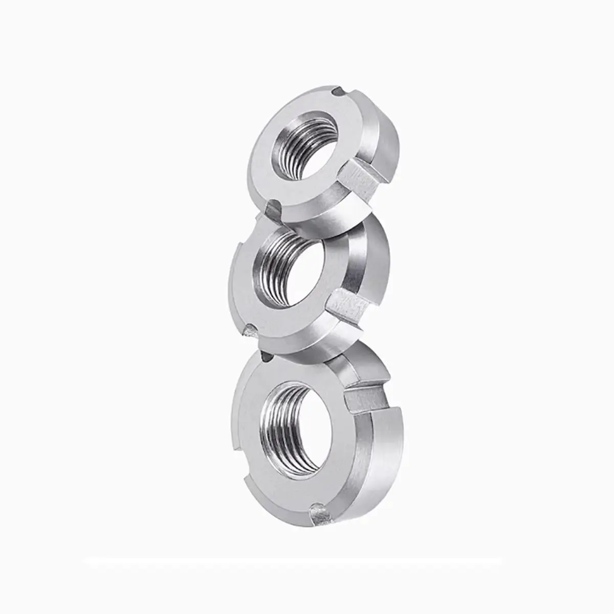 

M10-M80 High - Quality 304 Stainless Steel GB812 Slotted Round Locking Nuts Anti - vibration and Secure Fastening