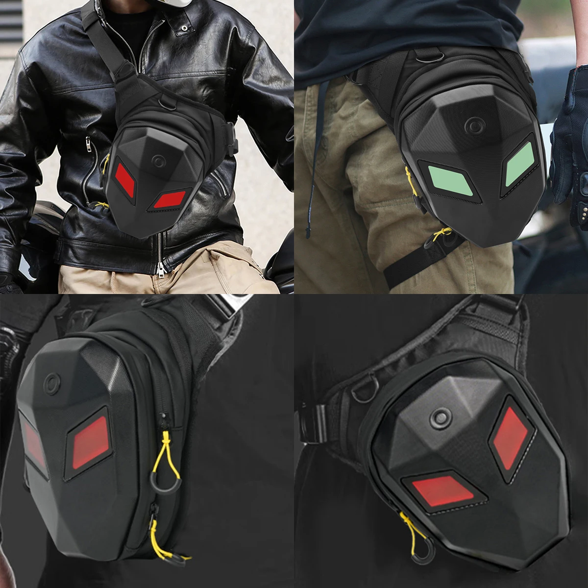 Fiery Eyes Smart Screen Outdoor Sports Leg Bag Fanny Pack Riding Locomotive Multifunctional Belt Leggings Bag Hanging Waist