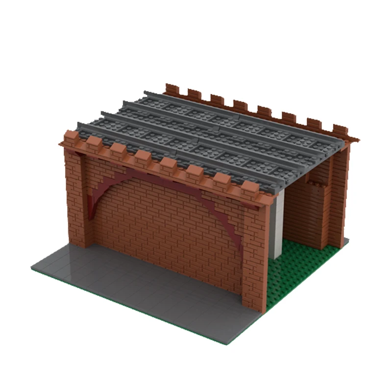 Elevated Railway Tracks Straight Collection Station Model MOC Building Blocks City Train Track DIY Assembled Brick Toy Gifts