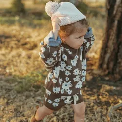 0-24M Newborn Kid baby boy girl winter clothes long sleeve sweater set knit Shorts two piece set warm 2pcs knitwear outfit