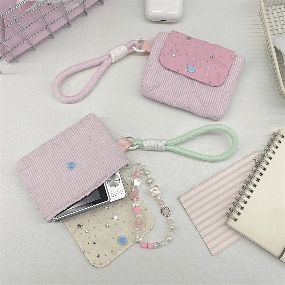 Cute Star Ccd Storage Bag Ins Style Makeup Bag Coin Purse Travel Mini Camera Storage Bag Holiday Gift Ccd Storage Bag Makeup Bag Sanitary Napkin Bag Coin Purse Travel Cd Storage Bag
