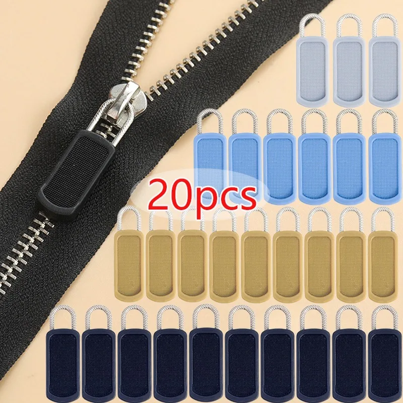 20pcs Zippers Head Universal Instant Zipper Repair Kit Replacement  Broken Buckle Travel Bag Suitcase Zipper Head Sewing Craft