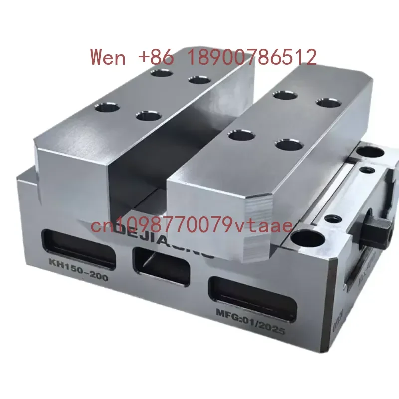 

Dejiacnc KH150-200-J1 Manual CNC Self Centering Vise for 4th 5th Axis Workholding with Alloy Steel Jaws