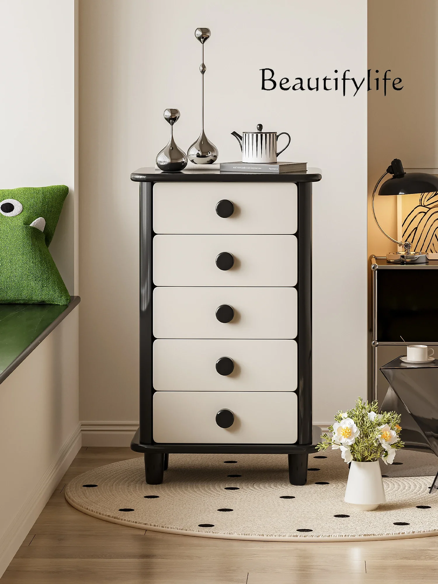 

Multi-Layer Chest of Drawers Narrow Cabinet Bedroom Simple Living Room Drawer Storage Locker