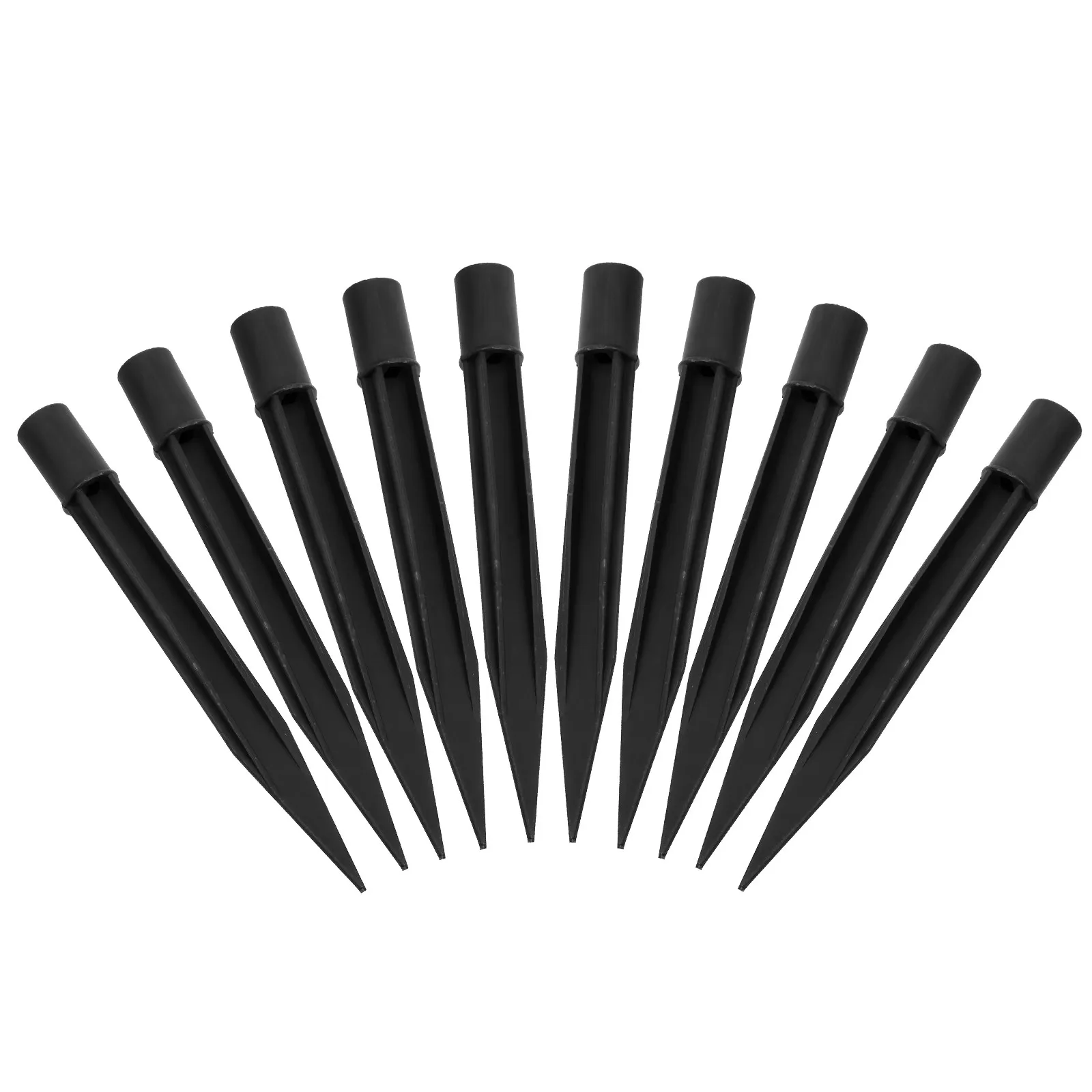 Solar Lawn Light Ground Stakes 10 Pack Plastic Outdoor Garden Pathway Lamp Spike Holders for Yard Decor