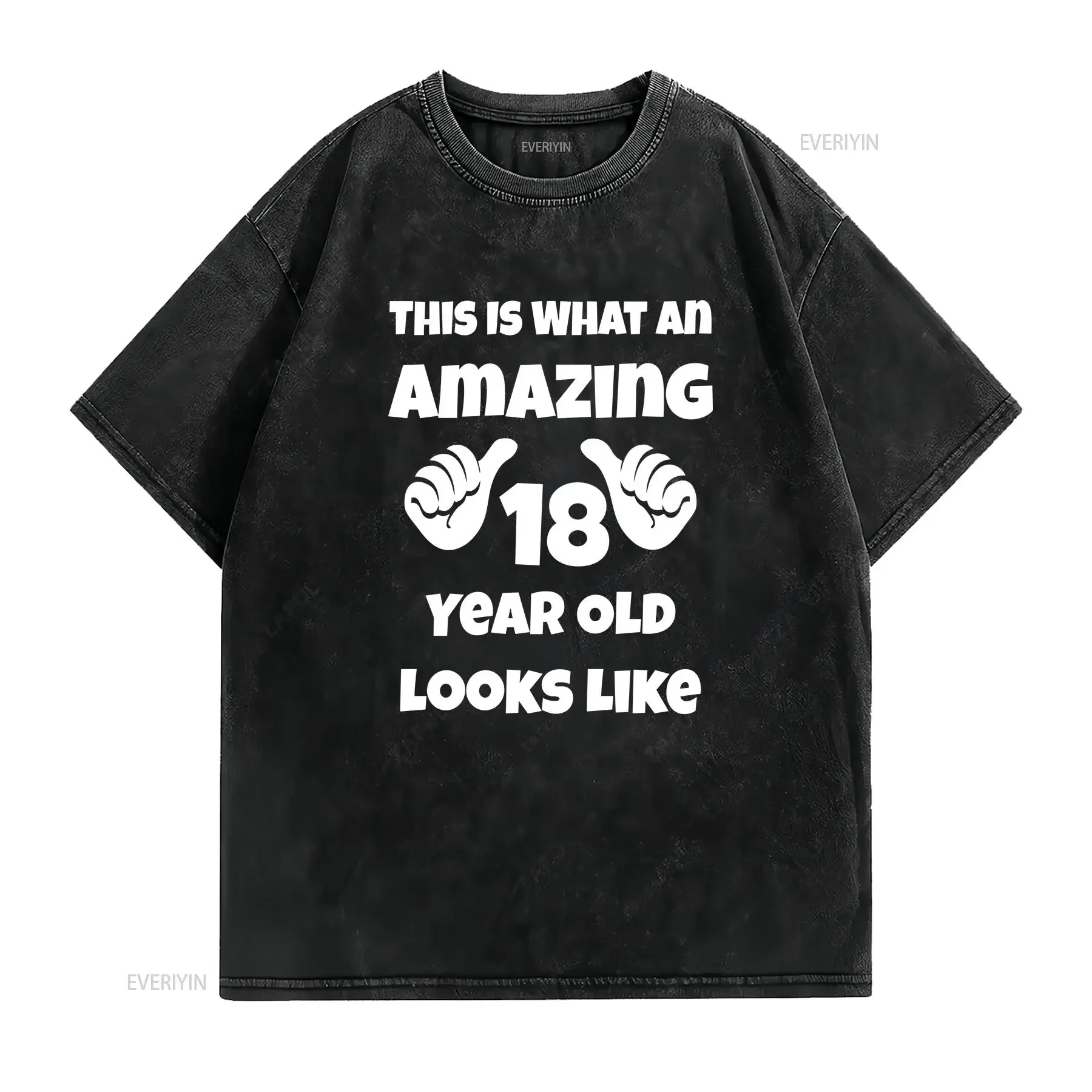 Birthday T Shirt This is What Amazing 18 year old Looks Like mens boys Top party Present gift for Son Daughter Brother sister