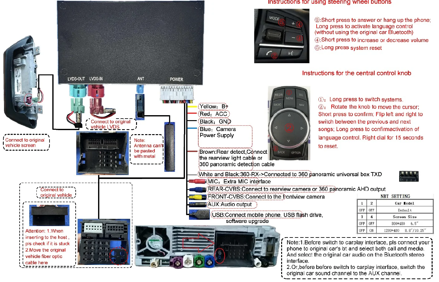 AUTOTOP Nachrüst-CarPlay-Decoder Android Auto für BMW CCC CIC NBT 1 2 3 4 5 6 7 Serie X5 X6 E60 E61 E62 E63 E70 E90 E91 E87 E88 – Detail 8