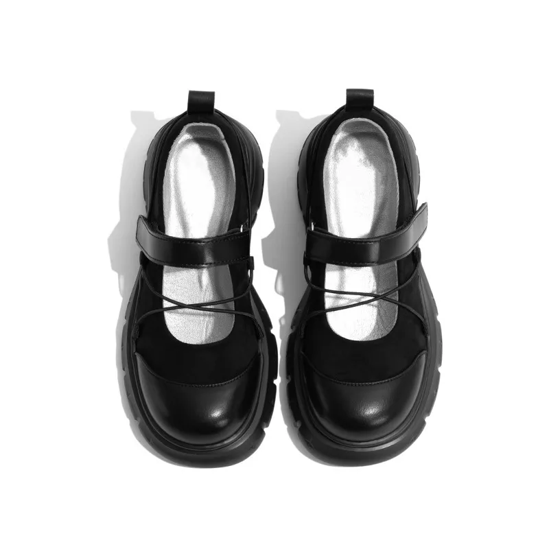 Retro Woman Shoes Casual Female Sneakers Clogs Platform Flats Modis All-Match Creepers Summer Cross Dress 2024 New Mary Janes Ru
