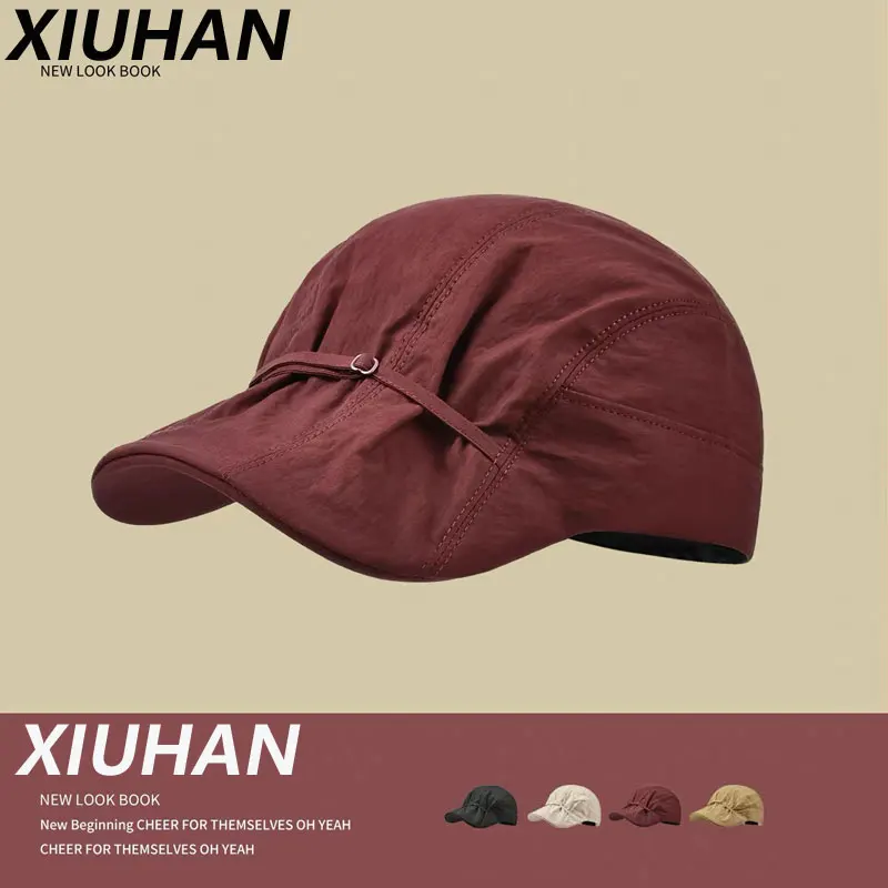 Unisex Vintage Quick Dry Baseball Cap - Retro Snapback Hat for Men Women, All-Season Sun Protection & Shade