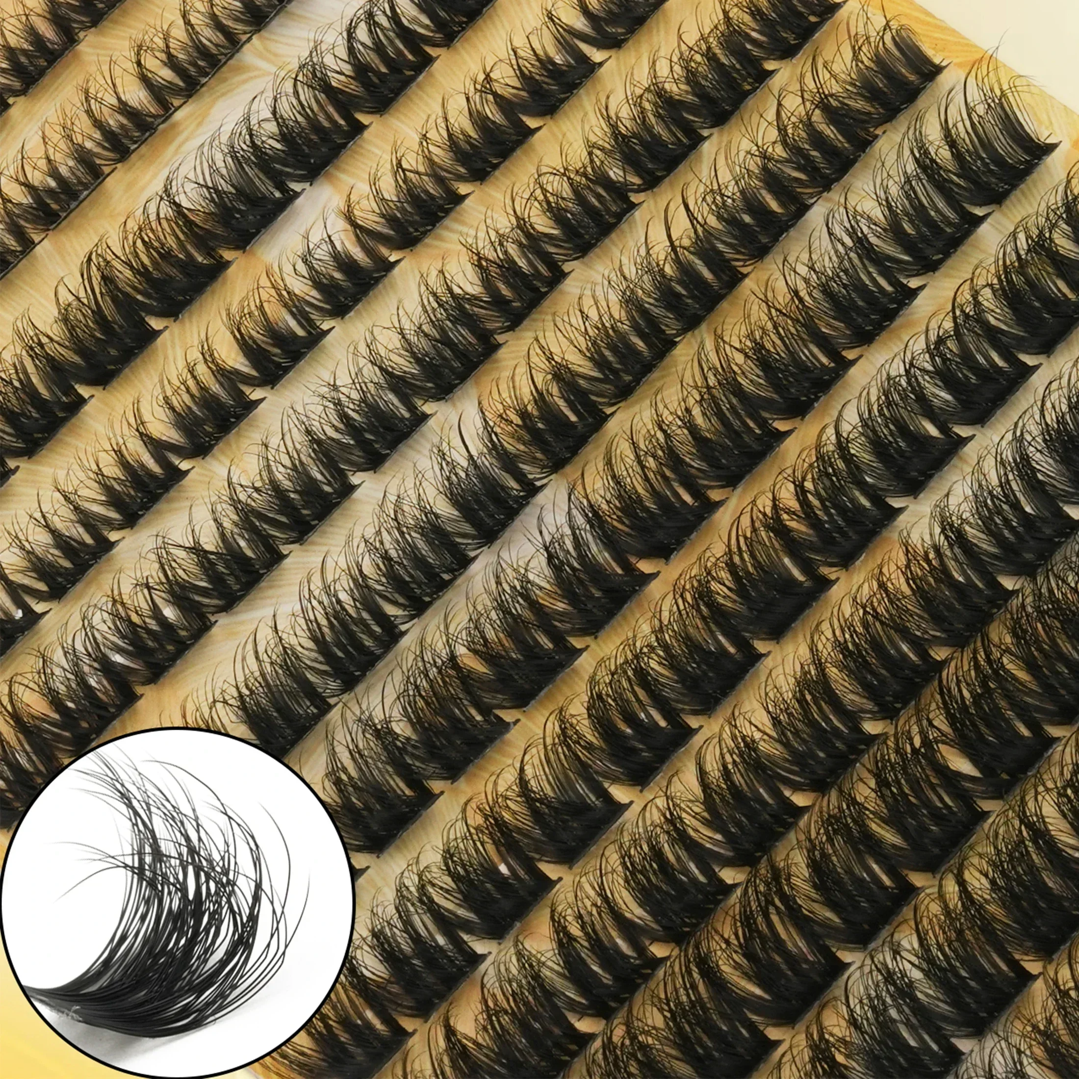 13 Rows D Curl Lash Clusters DIY Individual Eyelash Extensions Fluffy Wispy Faux Mink Segment False Eyelashe