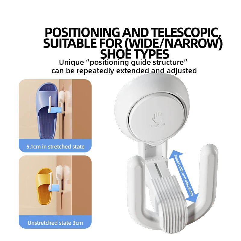 TAILI Wall Mounted Shoe Rack Slipper Storage Organizer Hanger Multifunctional Non Perforated Storage Hook Door Slipper Hanger - view 4